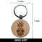Pineapple Wearing Sunglasses Engraved Wood Round Keychain Tag Charm